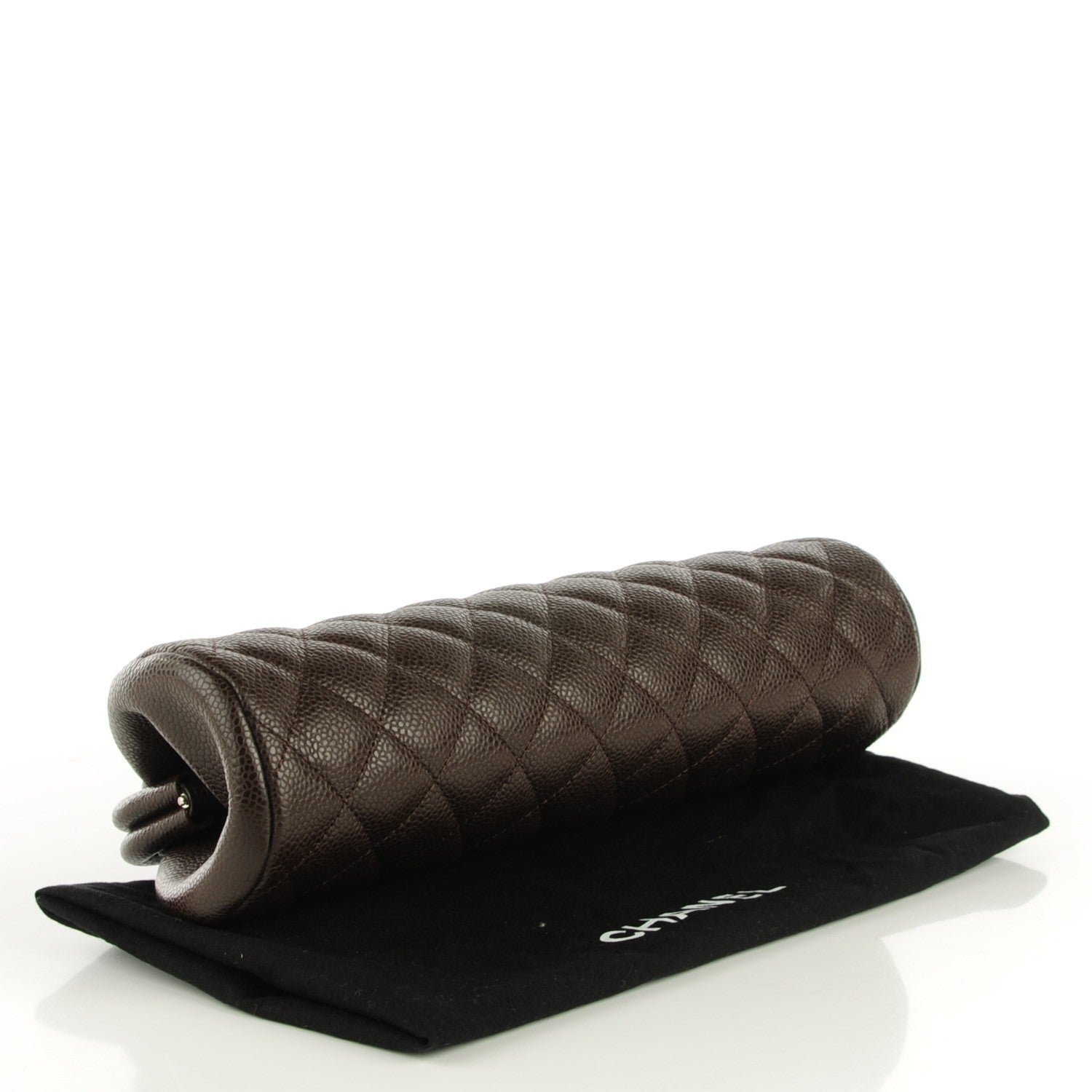 Chanel Caviar Quilted Timeless Clutch Dark Brown 4 of 7