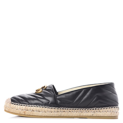 Gucci Nappa Matelasse GG Marmont Espadrilles 39 Black 1 of 11