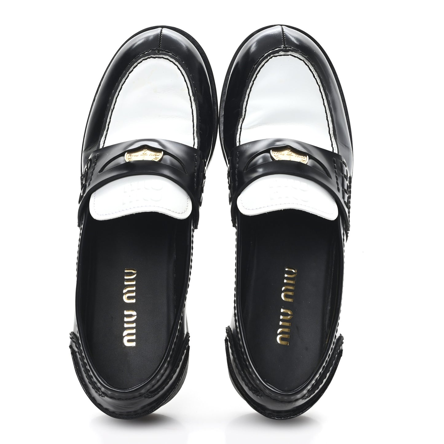 Spazzolato Penny Loafer 39 Black White