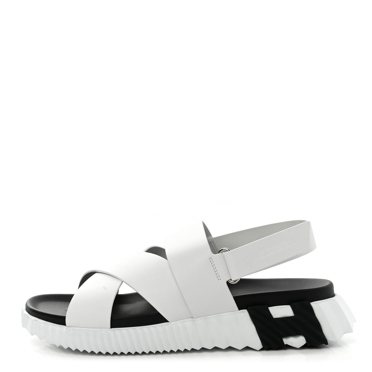Calfskin Goatskin Mens Electric Sandals 43 White