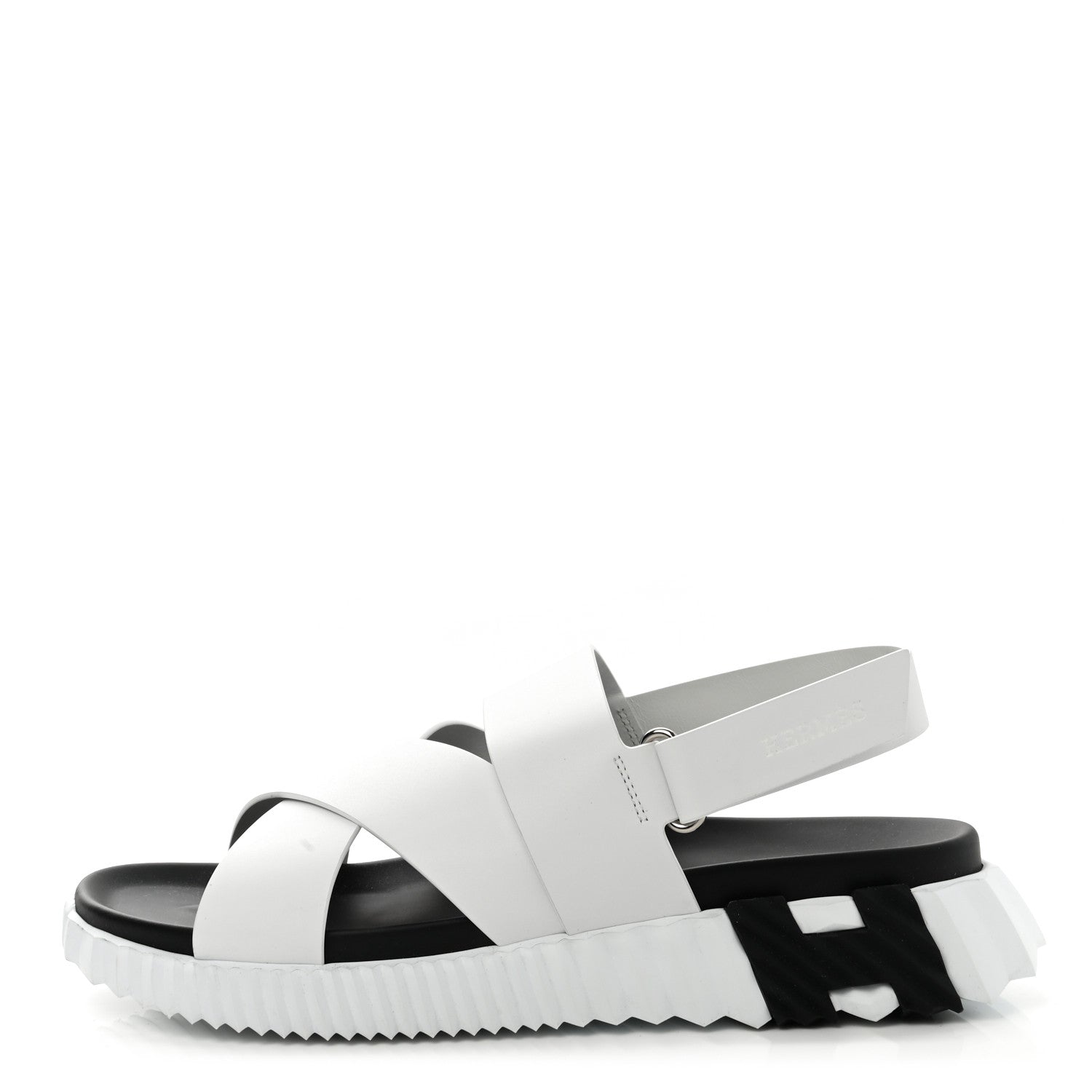 Hermes Calfskin Goatskin Mens Electric Sandals 43 White 1 of 10