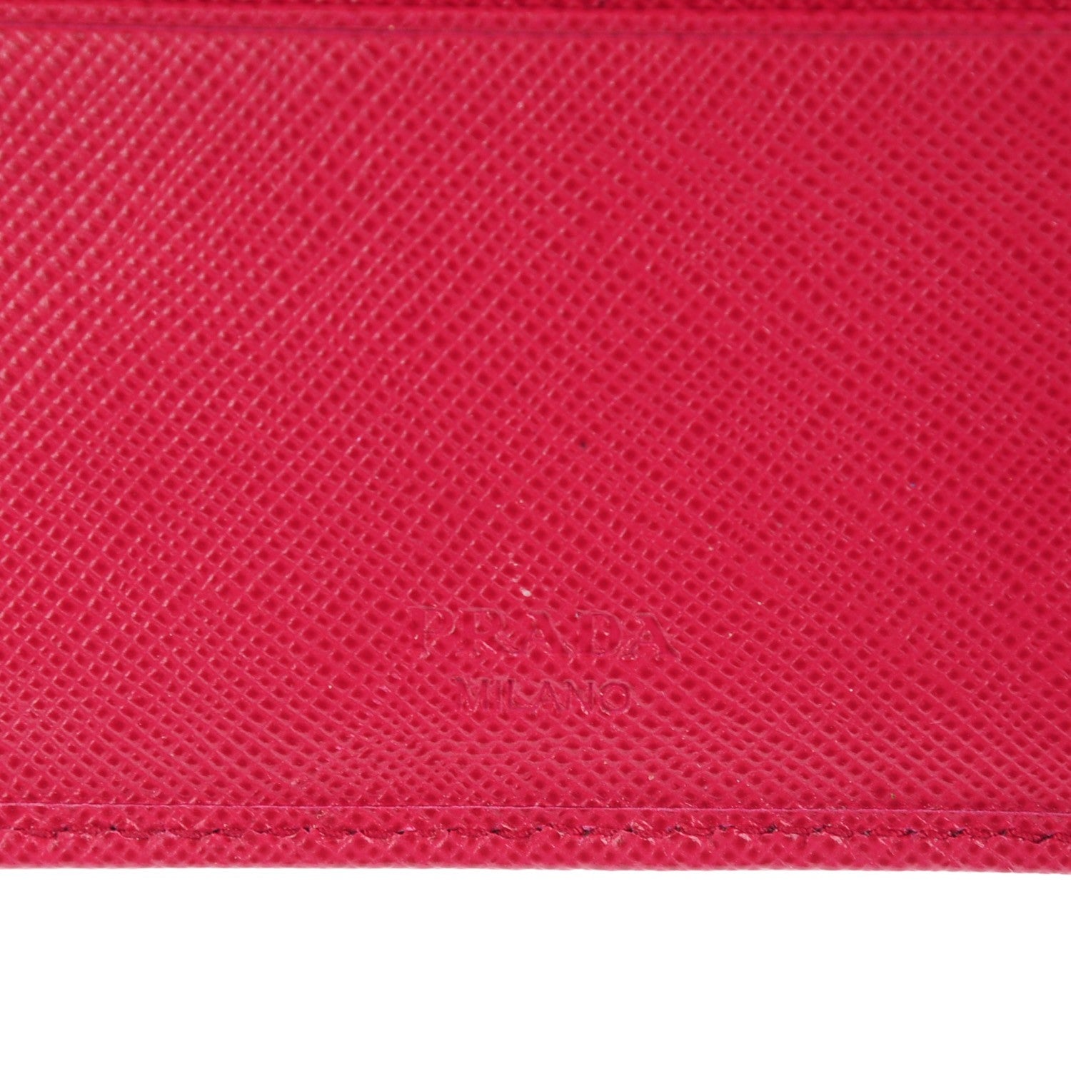 Prada Saffiano Metal Wallet Ibisco 6 of 7
