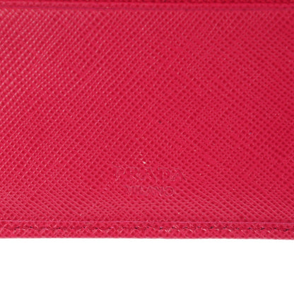 Prada Saffiano Metal Wallet Ibisco 6 of 7