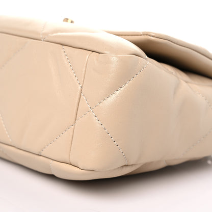 Chanel Lambskin Quilted Medium Chanel 19 Flap Light Beige 9 of 9