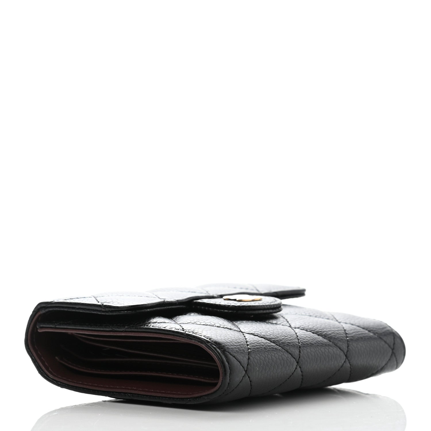 Chanel Caviar Quilted Compact Flap Wallet Black 4 of 10