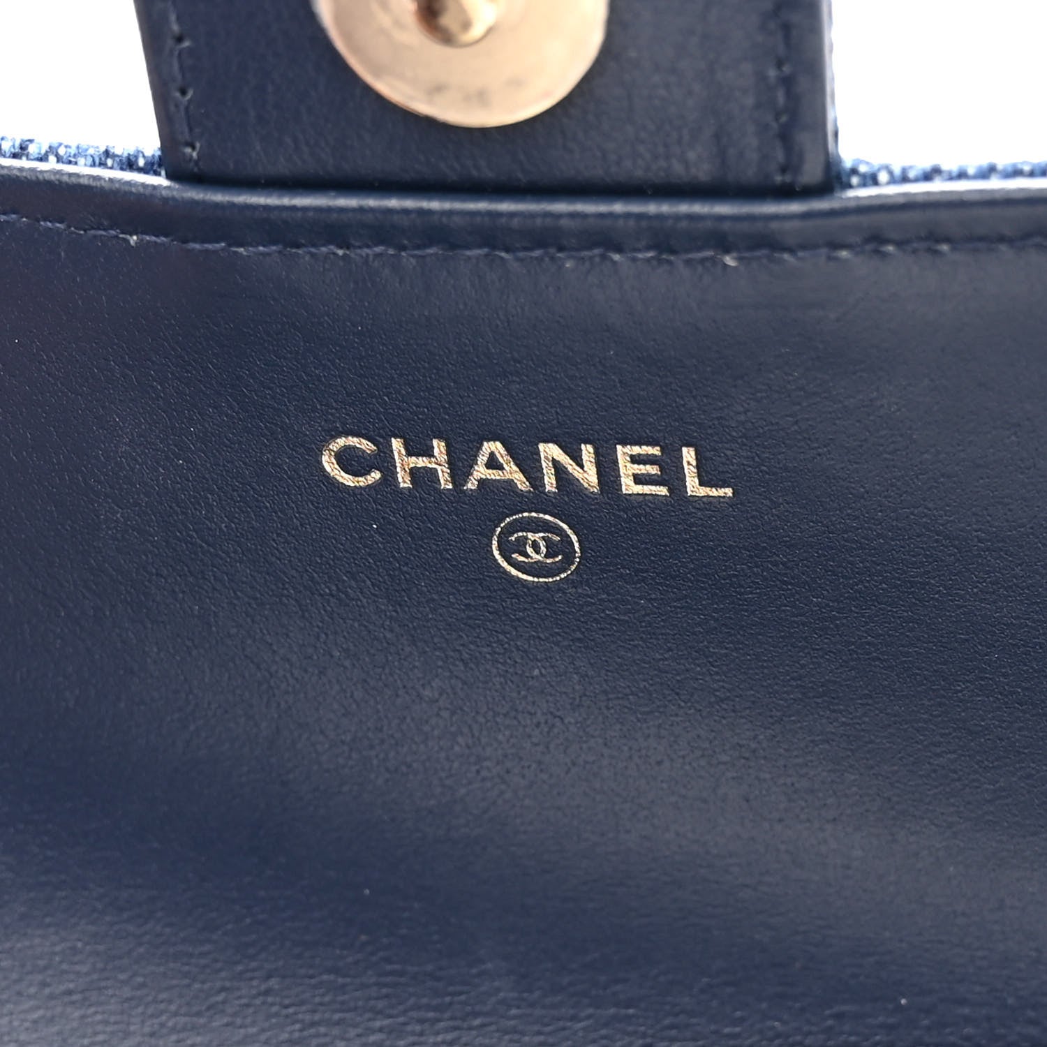 Chanel Denim Printed Belt Bag Dark Blue 7 of 10