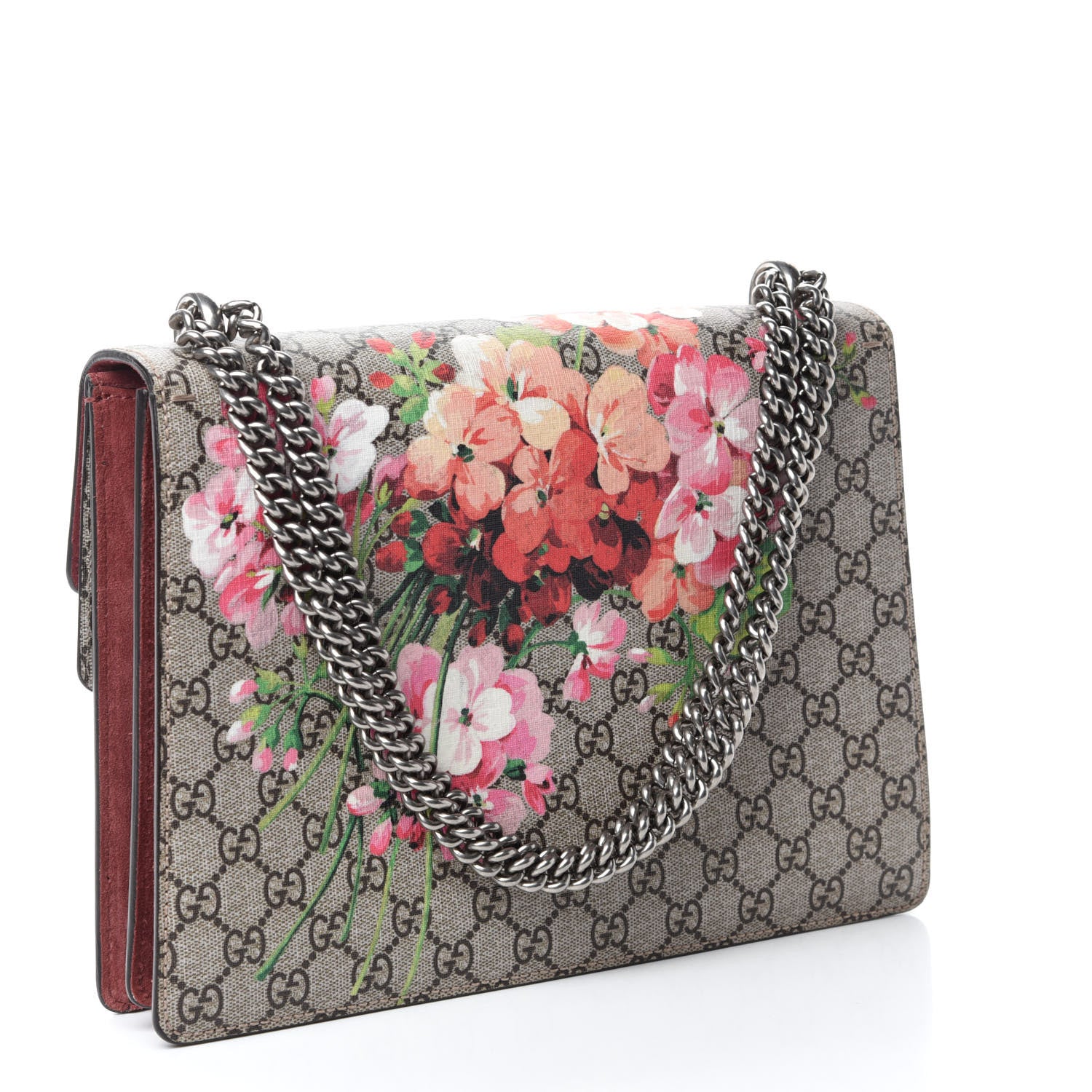 Gucci GG Supreme Monogram Blooms Medium Dionysus Shoulder Bag Beige Multicolor Dry Rose 3 of 10
