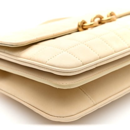 Saint Laurent Nubuck Suede Carre Quilted Le Maillon Satchel Butter 8 of 9