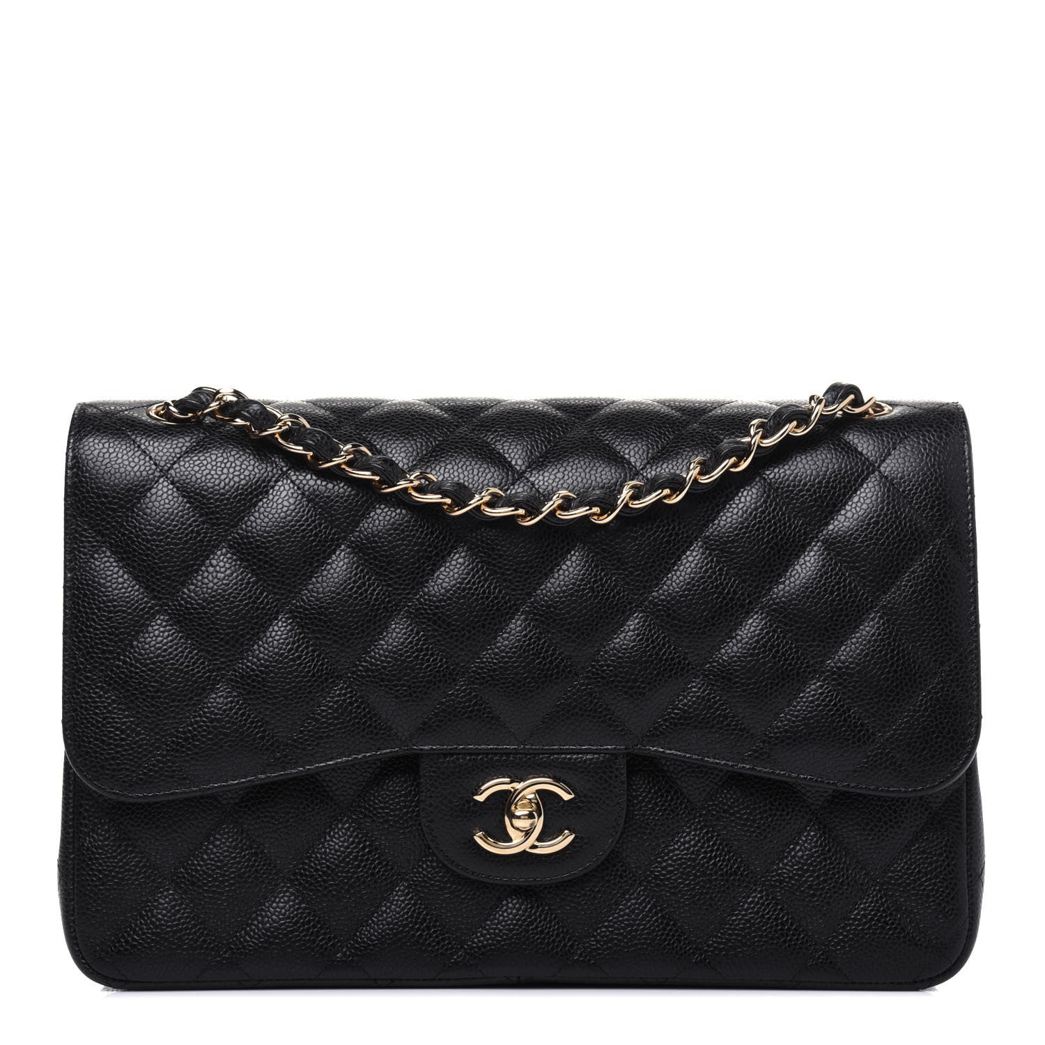 Chanel Caviar Quilted Jumbo Double Flap Black 1 of 9