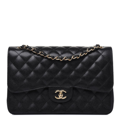 Chanel Caviar Quilted Jumbo Double Flap Black 1 of 9
