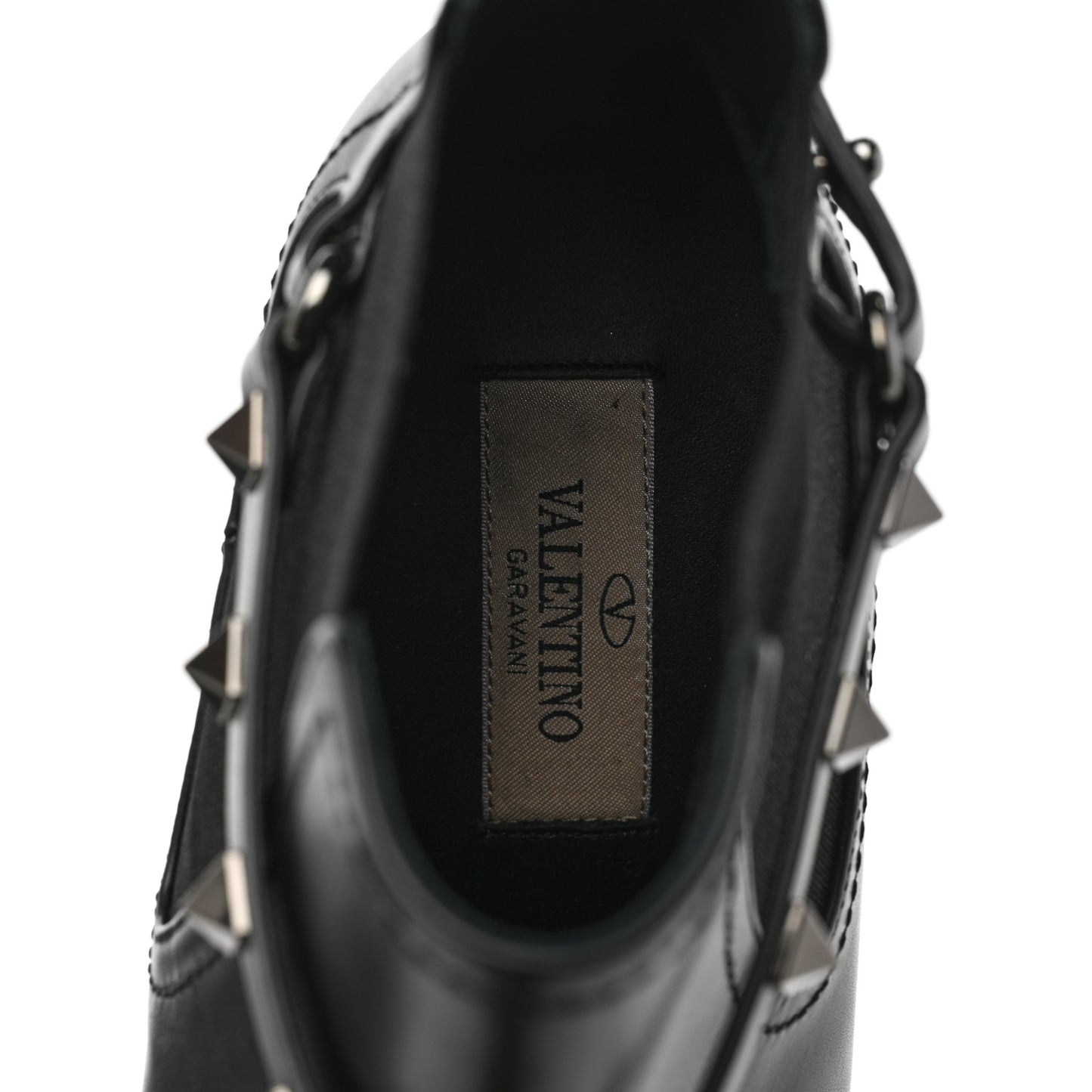 Calfskin Rockstud Chelsea 85mm Ankle Boots 39 Black