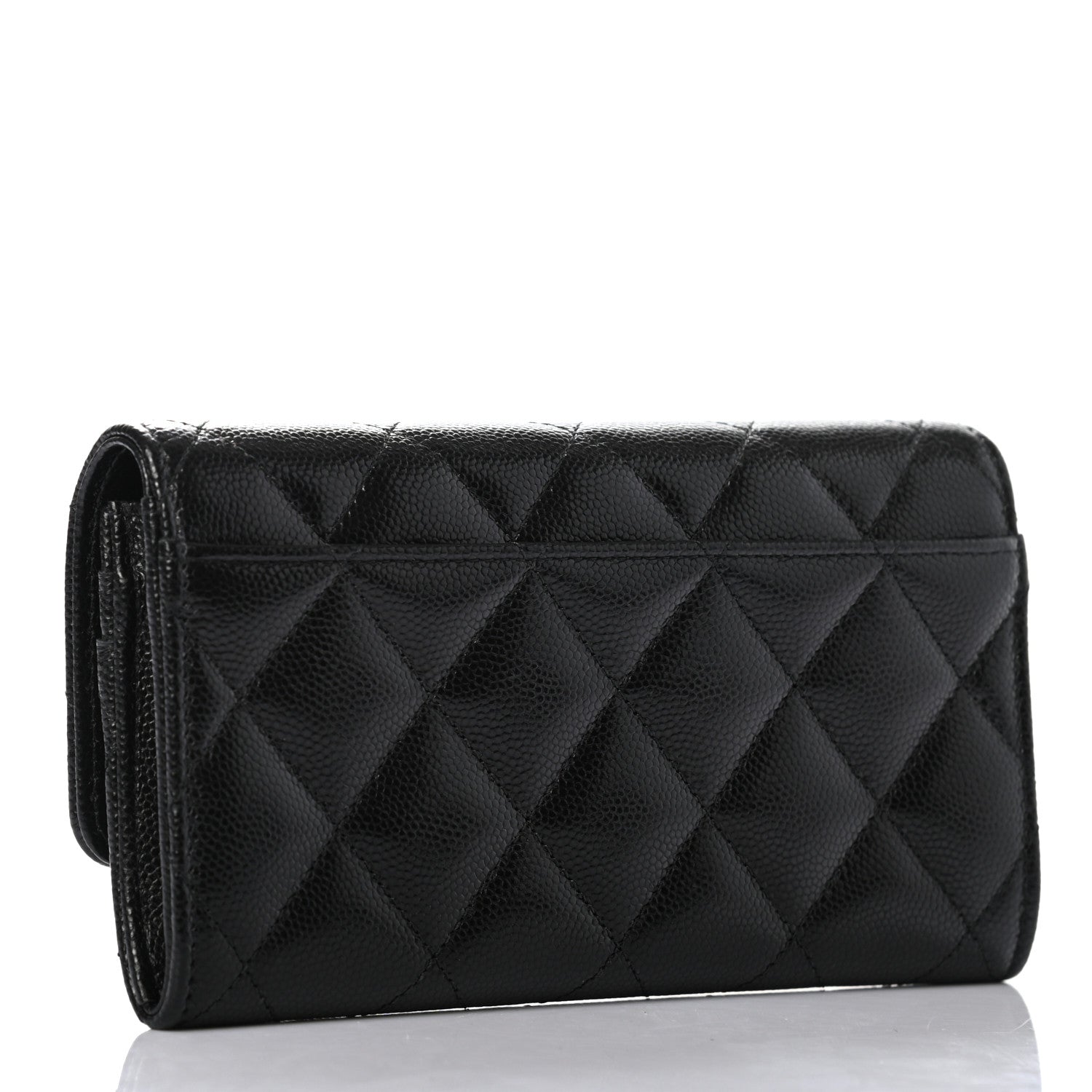 Chanel Caviar Quilted Pearl Coco Candy Wallet Black 3 of 9