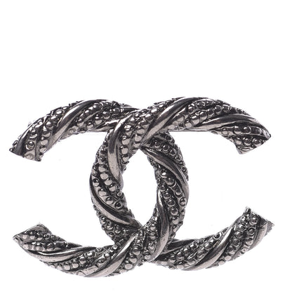 Chanel Ruthenium Twisted CC Brooch 1 of 4