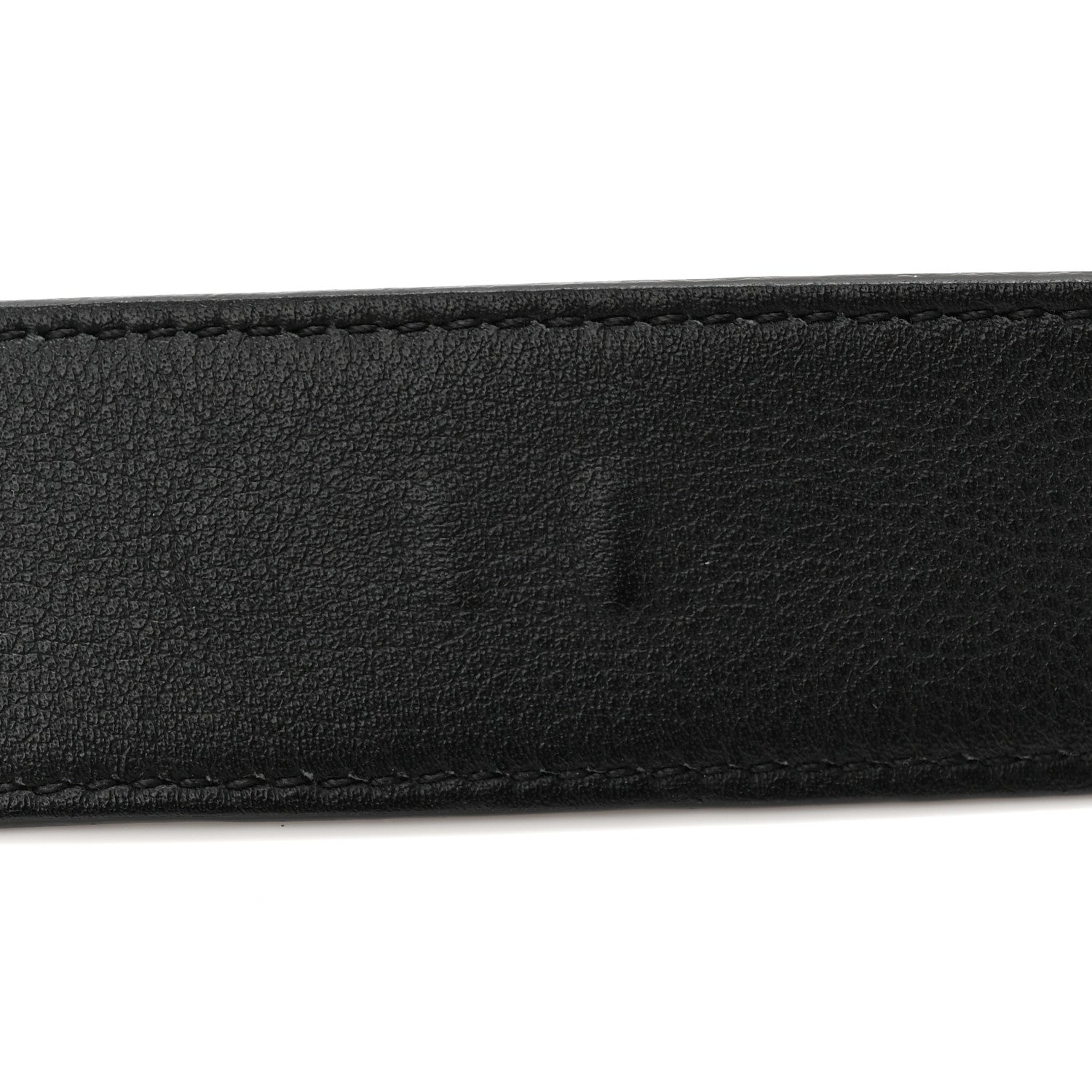 Saint Laurent Grained Calfskin Monogram Cassandre Square Buckle Belt 90 36 Black 6 of 7