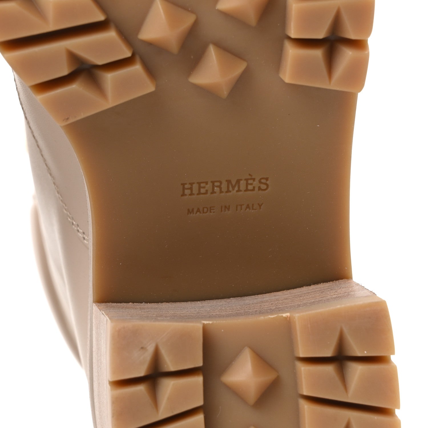 Hermes Calfskin Bridge Ankle Boots 37.5 Beige Grege 7 of 9
