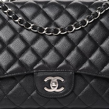 Chanel Caviar Quilted Jumbo Single Flap Black 7 of 21
