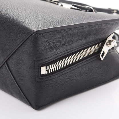 Balenciaga Grained Calfskin Plate Hardware Papier A6 Zip Around Tote Black 8 of 9