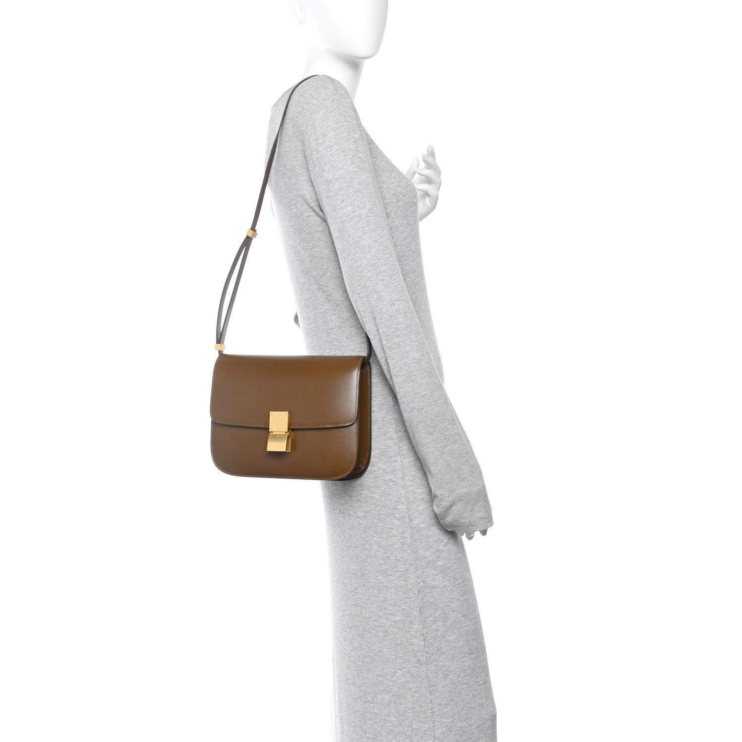 Celine Box Calfskin Medium Classic Box Flap Bag Camel 2 of 10