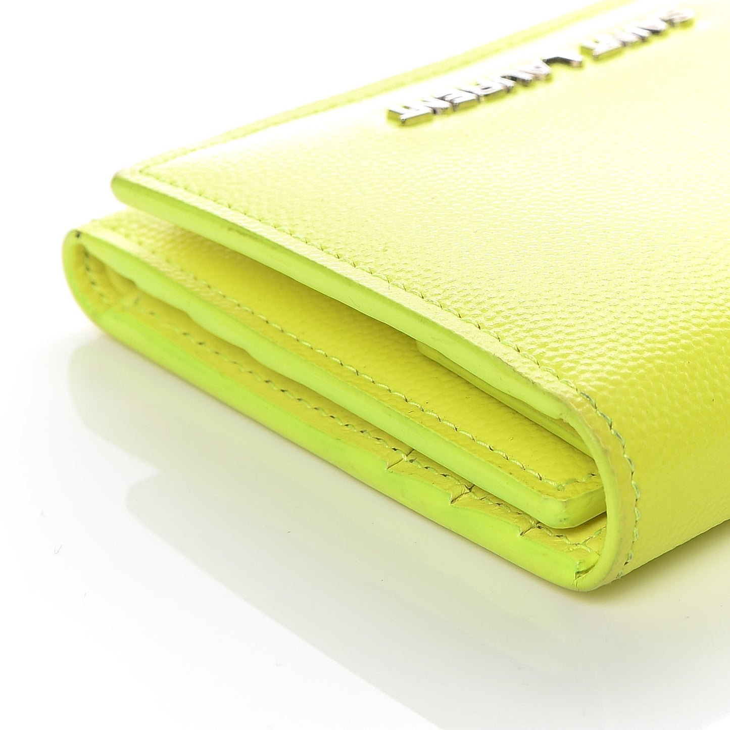 Grain De Poudre Letters Compact Wallet Fluo Yellow