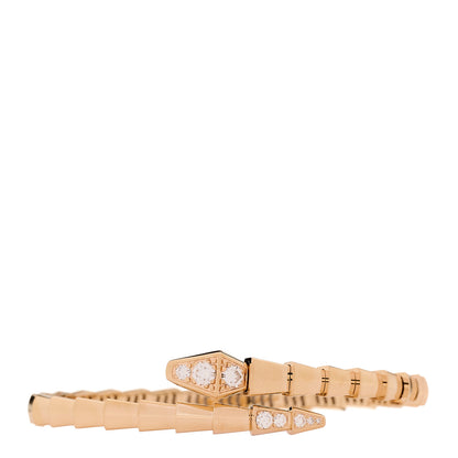 Bulgari 18K Rose Gold Diamond Serpenti Viper Bracelet S 1 of 5