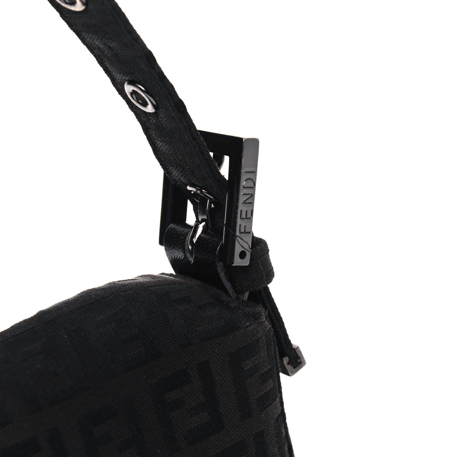 Fendi Zucchino Baguette Black 6 of 7