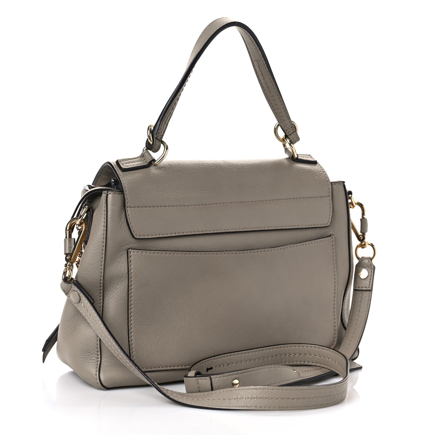 Calfskin Small Faye Day Shoulder Bag Motty Grey