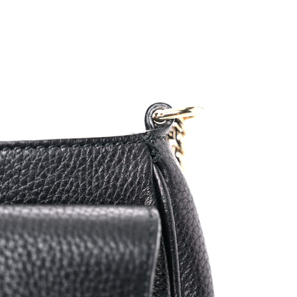 Gucci Pebbled Calfskin Medium Soho Flap Crossbody Black 21 of 23