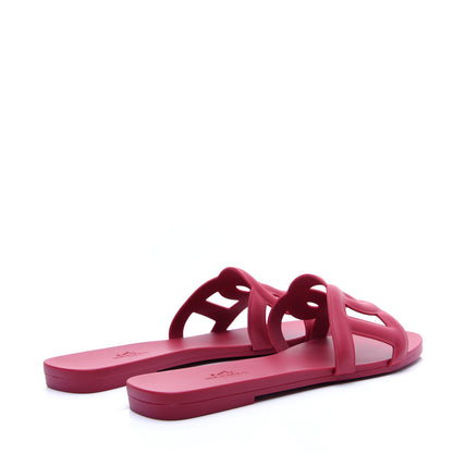 Hermes Rubber Aloha Sandals 37 Rose Baie 3 of 9