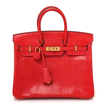 Hermes Lizard Birkin 25 Rouge Moyen 1 of 16