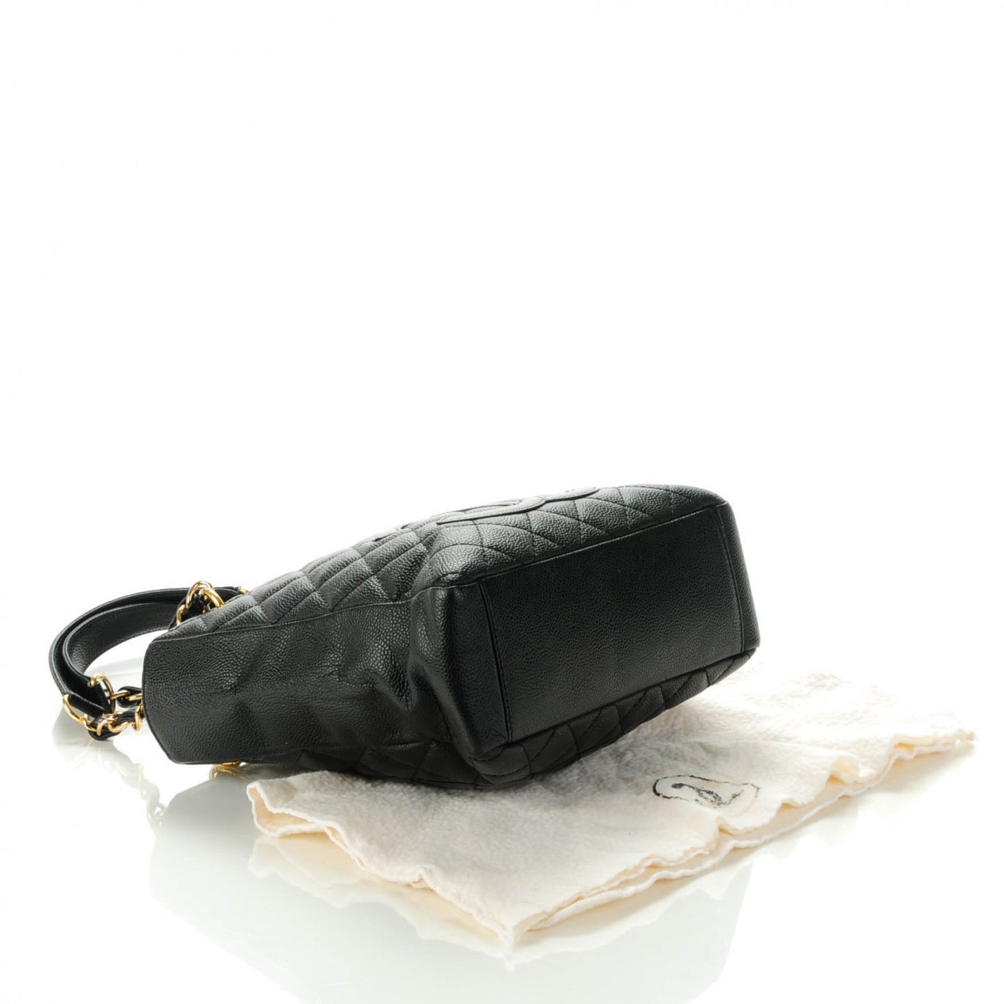 Caviar Petit Shopping Tote PST Black