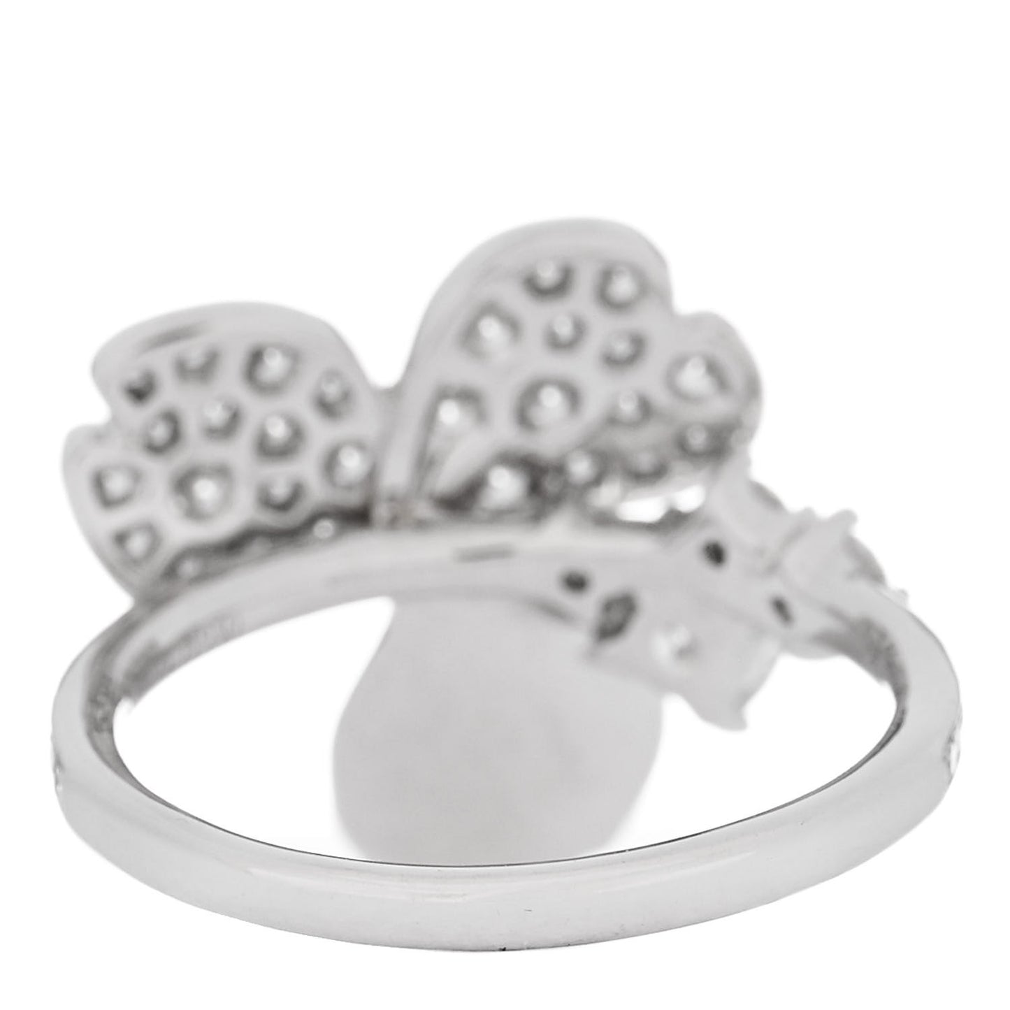 Platinum Diamond Paper Flowers Mixed Cluster Ring 47 4