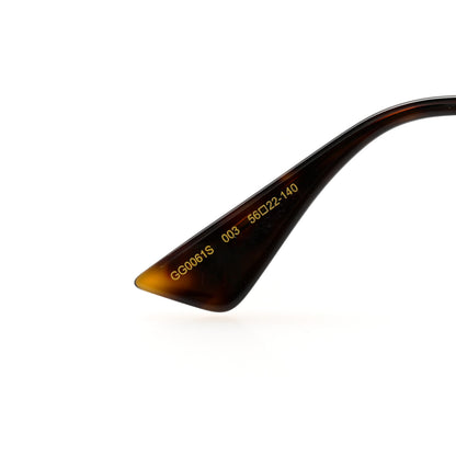 Gucci Metal Round Frame Sunglasses GG0061S Green Red 7 of 7