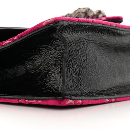 Gucci Velvet Skipper Crystal GG Monogram Small Dionysus Shoulder Bag Red Cipria Black Black Diamond 10 of 16