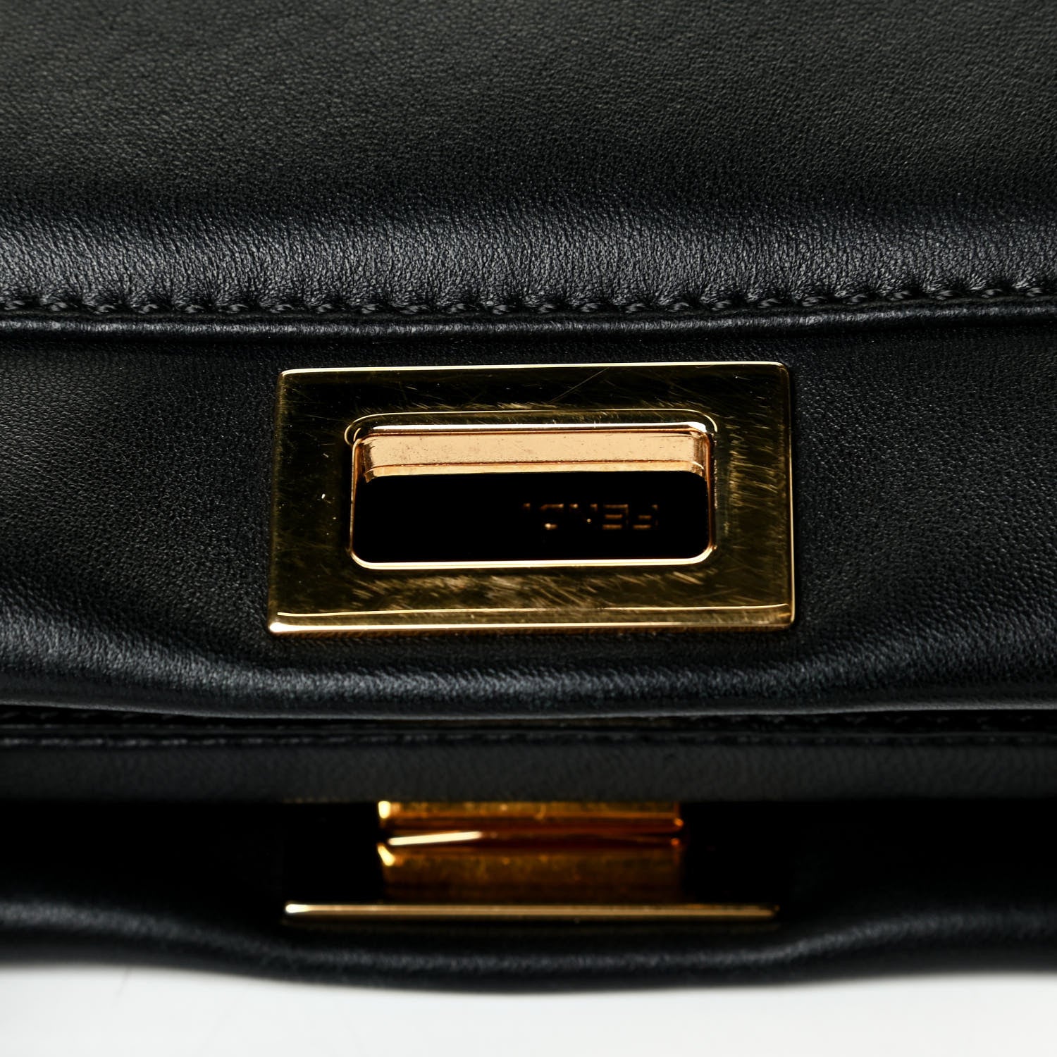 Fendi Nappa Mini Peekaboo Iconic Satchel Black 5 of 6