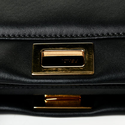 Fendi Nappa Mini Peekaboo Iconic Satchel Black 5 of 6