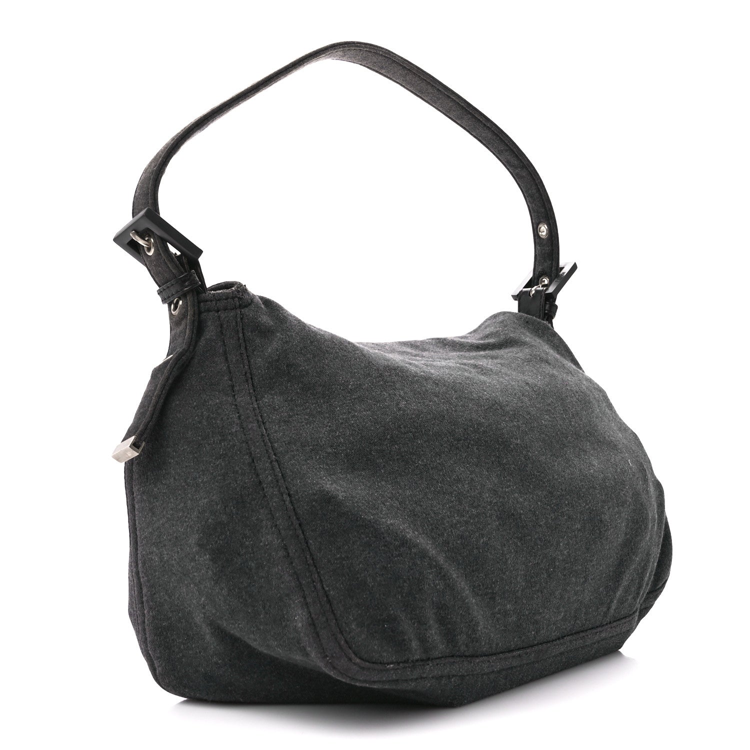 Fendi Jersey Big Forever Mama Baguette Grey 3 of 12