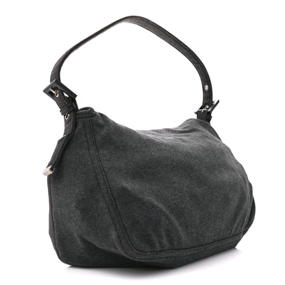 Fendi Jersey Big Forever Mama Baguette Grey 3 of 12