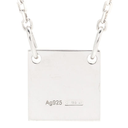 Gucci Sterling Silver Logo Square Tag Necklace 5 of 5