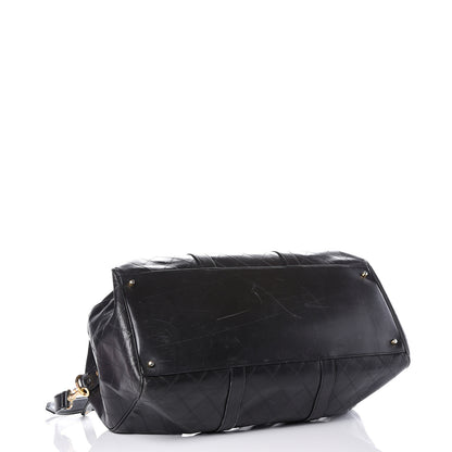 Chanel Calfskin Stitched Duffel Bag Black 3 of 21