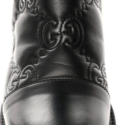 Gucci Cordovan Lux Nappa GG Matelasse 60mm Knee High Boots 37.5 Black 11 of 18