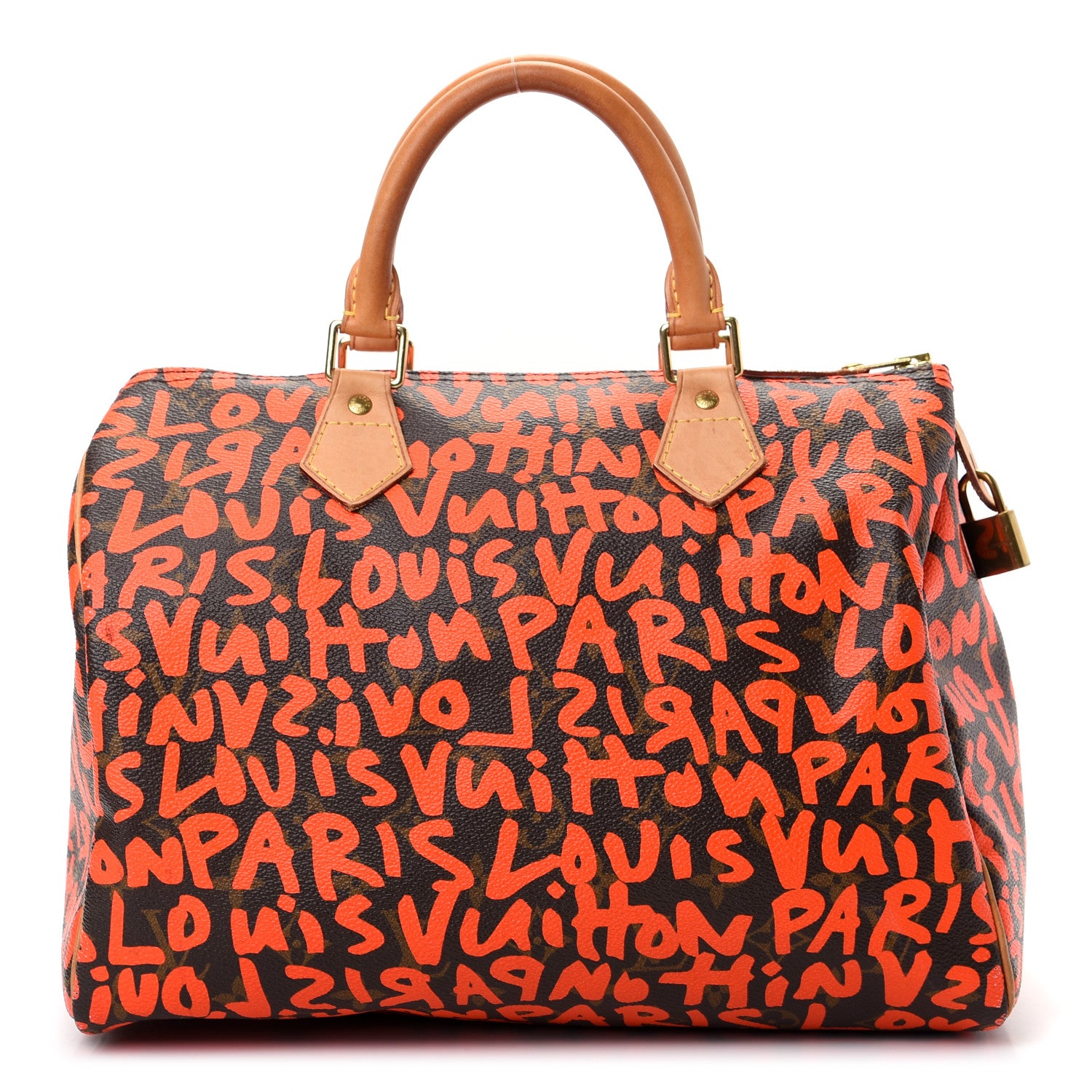 Louis Vuitton Monogram Graffiti Speedy 30 Orange 1 of 14