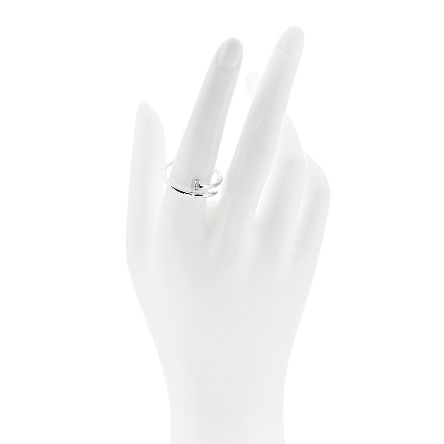 18K White Gold Diamond Small Juste Un Clou Ring 60 9