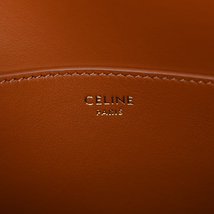 Celine Triomphe Canvas Calfskin Tabou Clutch on Strap Tan 6 of 9