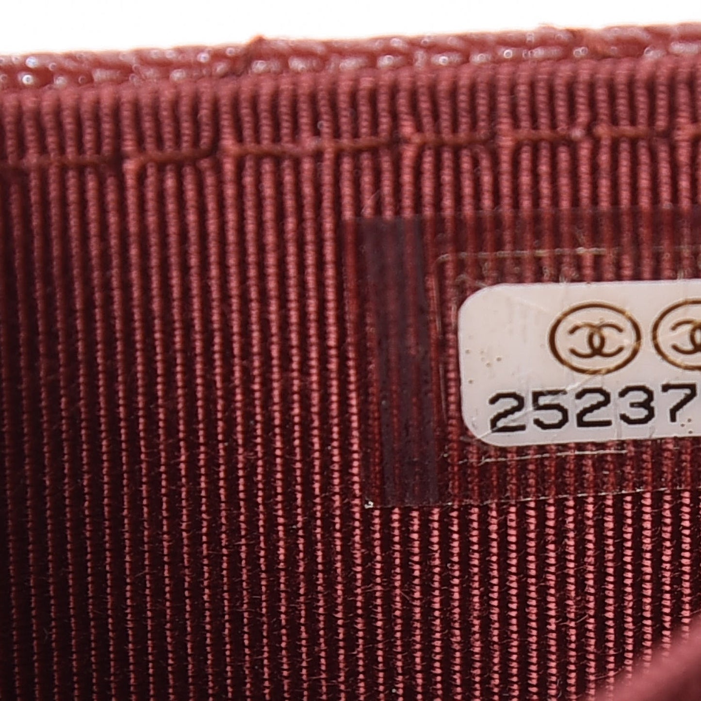 Iridescent Caviar Quilted Flap Card Holder Wallet Burgundy