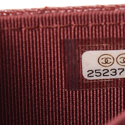 Chanel Iridescent Caviar Quilted Flap Card Holder Wallet Burgundy 8 of 10