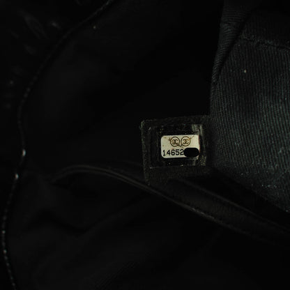 Chanel Vinyl Quilted In The Business Large Tote Black 7 of 7
