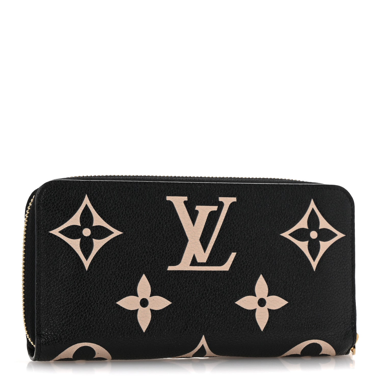 Louis Vuitton Empreinte Monogram Giant Clemence Wallet Black Beige 3 of 8