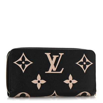 Louis Vuitton Empreinte Monogram Giant Clemence Wallet Black Beige 3 of 8