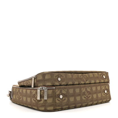 Chanel Nylon Travel Laptop Briefcase Khaki 4 of 16