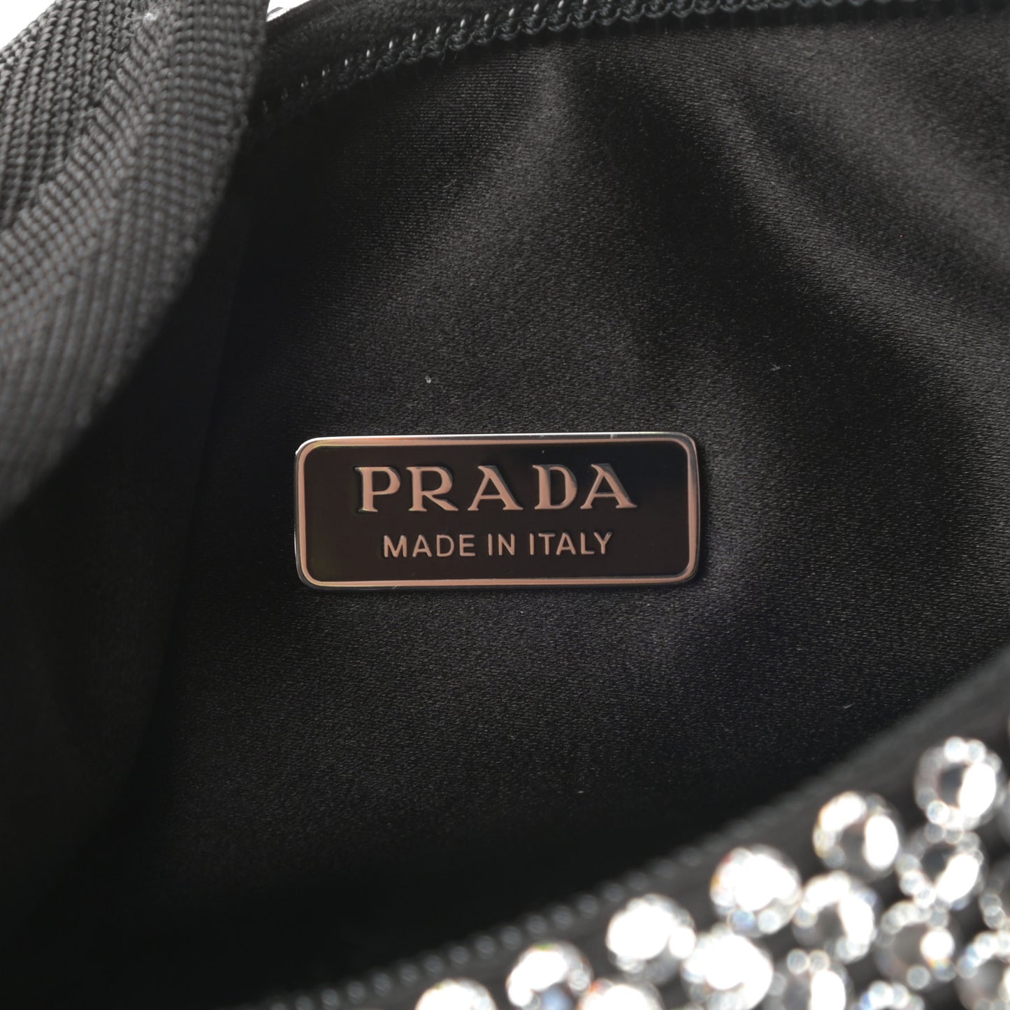 Satin Crystal Mini Re-Edition 2000 Bag Cristal